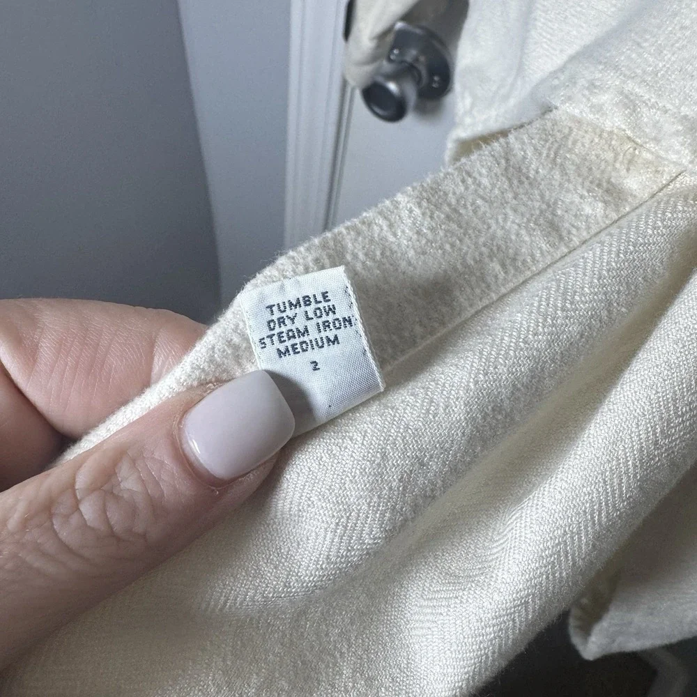 Vintage Polo Ralph Lauren Shirt 2XL Beige GI Ivory 100% Cotton